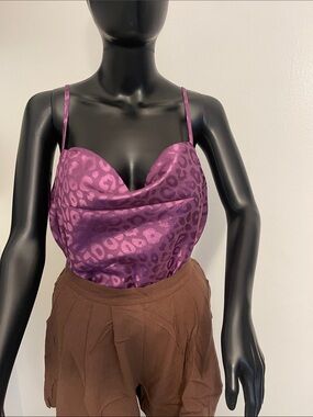 Purple Animal Print Bodysuit